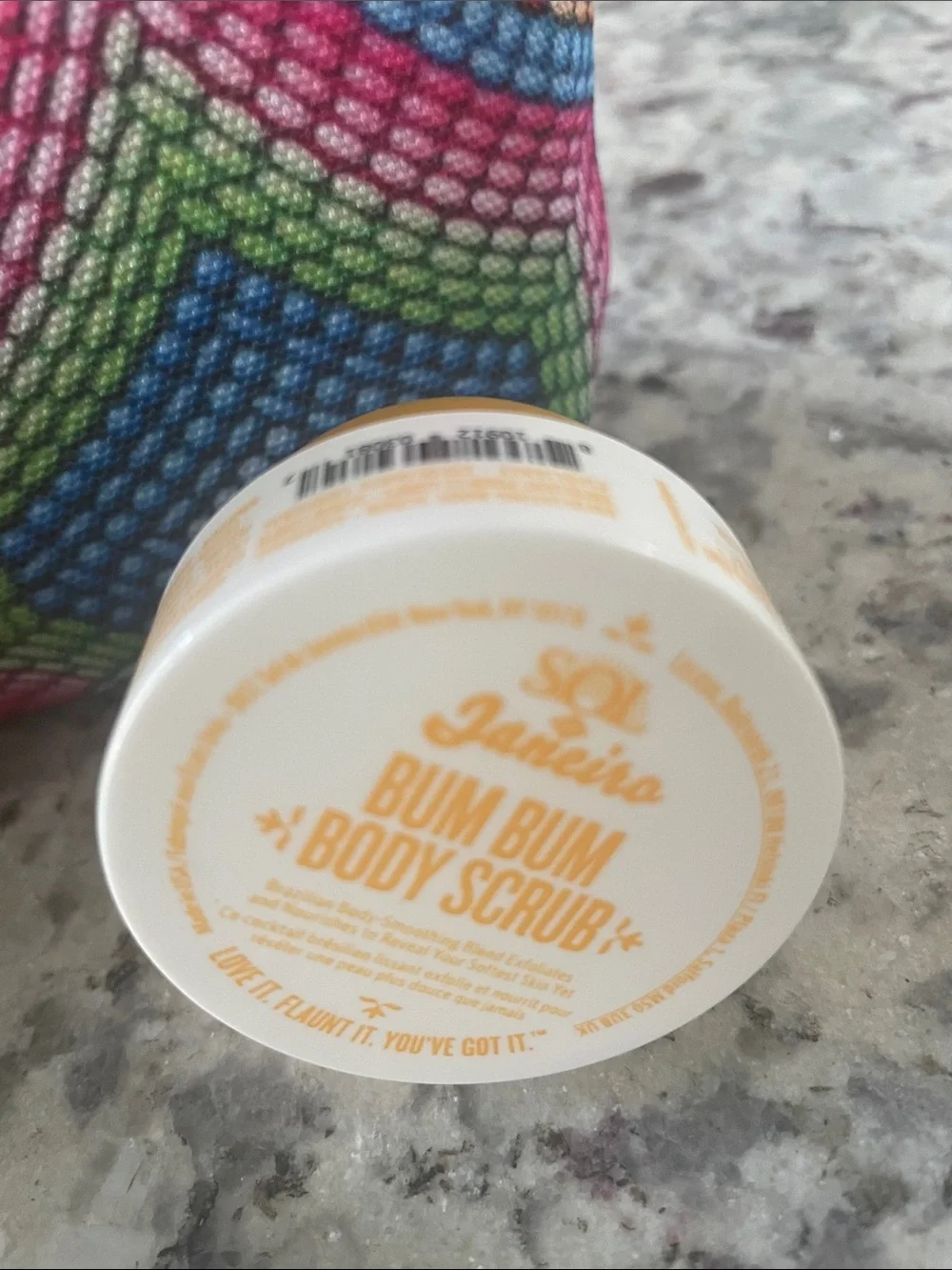 Sol de Janeiro Brazilian Bum Bum Cream and body scrub .7 oz ea makeup bag